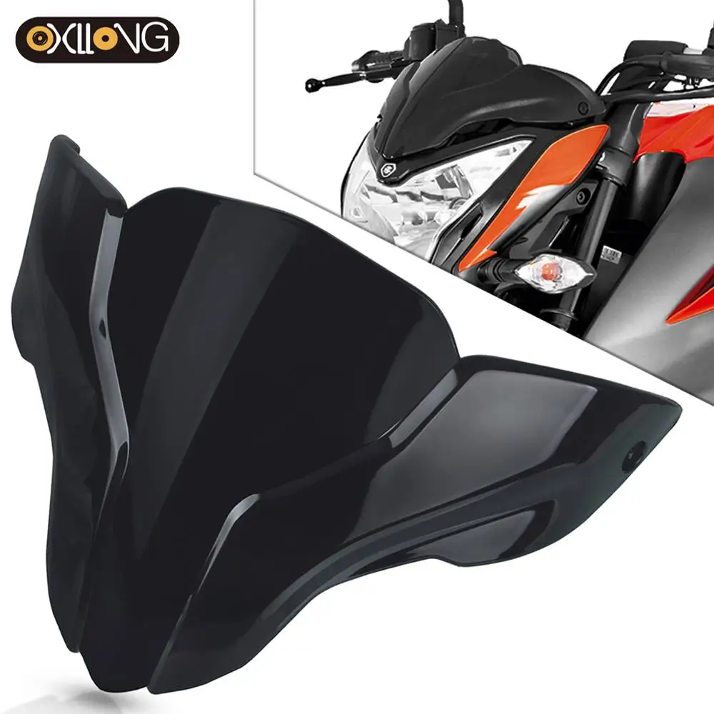 Motorcycle screen Windshield Double Bubble Spoiler Windproof Windscreen Deflector For BAJAJ Pulsar NS200 NS/200 RS/200 AS