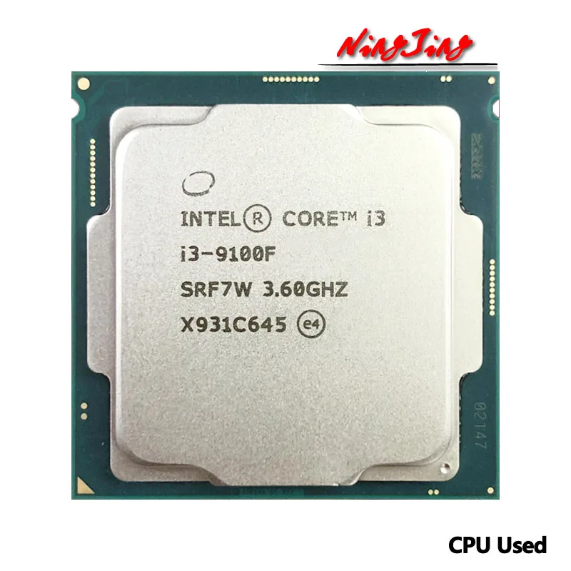 Intel Core i3-9100F i3 9100F 3.6 GHz Used SRF7W /SRF6N Quad-Core Quad-Thread CPU 65W 6M LGA 1151