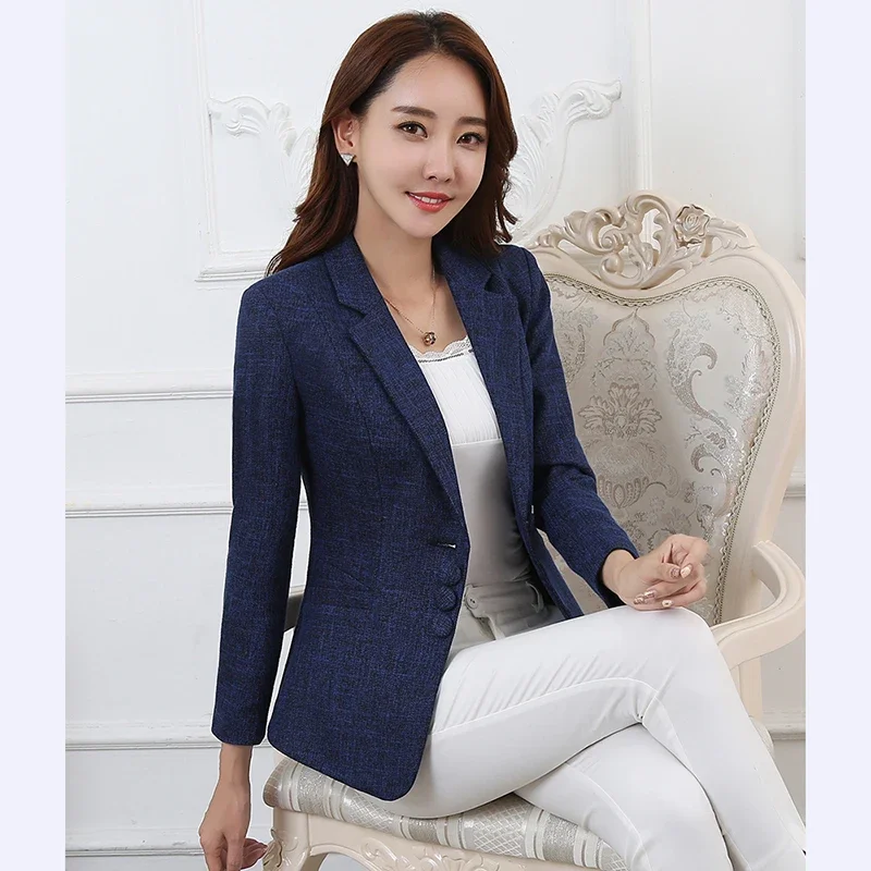 Imagem -05 - Swredmi-blazer de Negócios Elegante Feminino Jaqueta Senhora Trabalho de Escritório Cabolsa Casual Feminino 5xl Novo