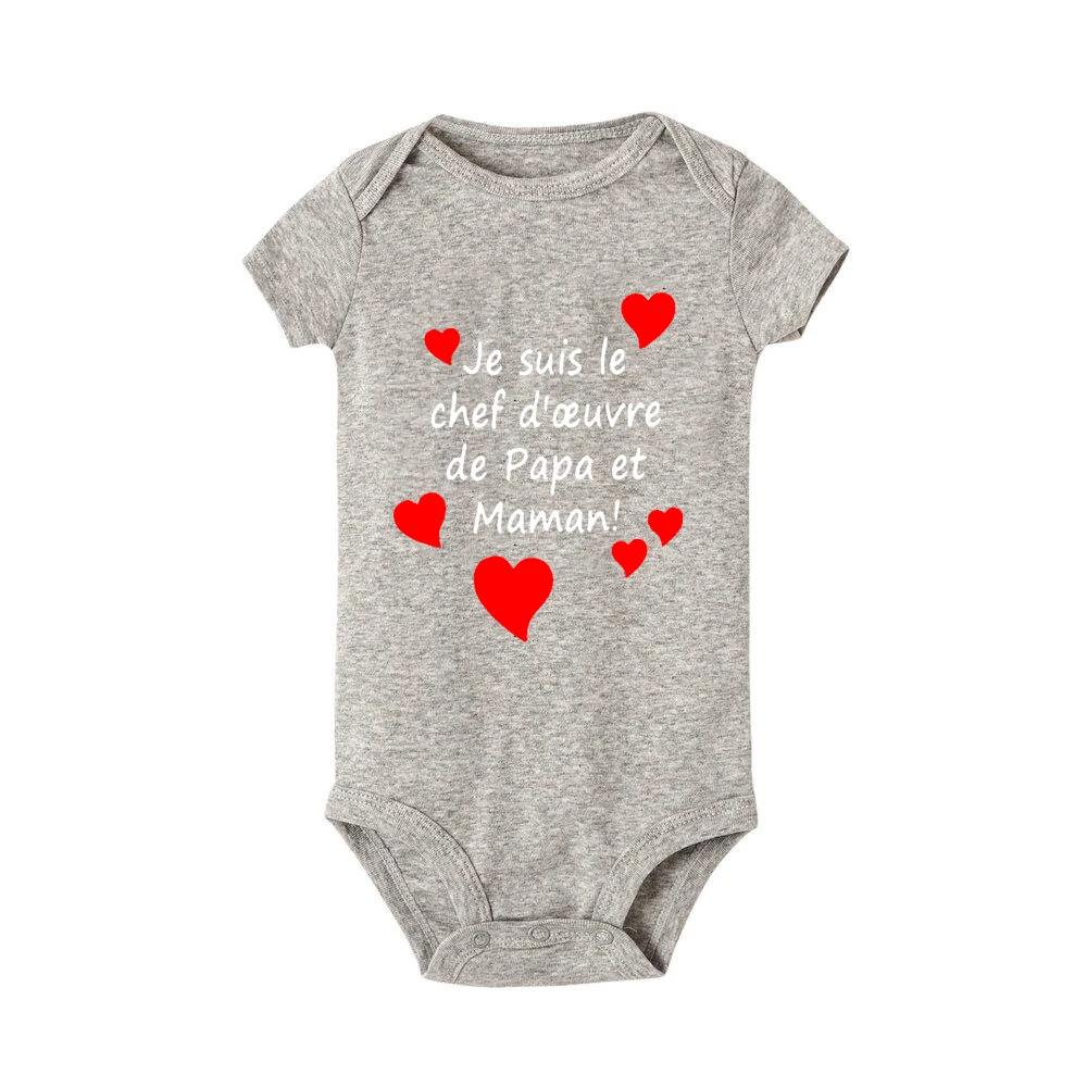 I Am Mom and Dad\'s Masterpiece Baby Romper Mothers Day Baby Bodysuits Fathers Day Newborn Clothes Fathers Day Mothers Day Gift