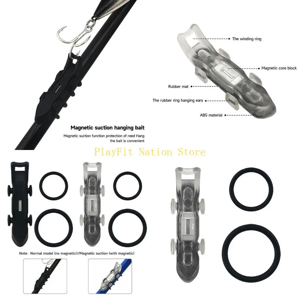 

242F Fishing Hooks Keeper Fish Lure Baits Holder for Fishing Tackle Lure Keeper for Fishing Rod Prevent Line Tangles
