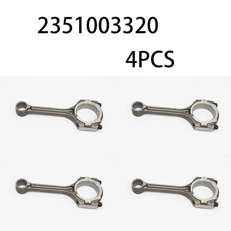 4Pcs 2351003320 Connecting Rod Conrod for Hyundai i10 BA IA PA i20 GB PB Kia Picanto Rio UB YB 1.2L KAPPA G4LA MPI 23510 03320