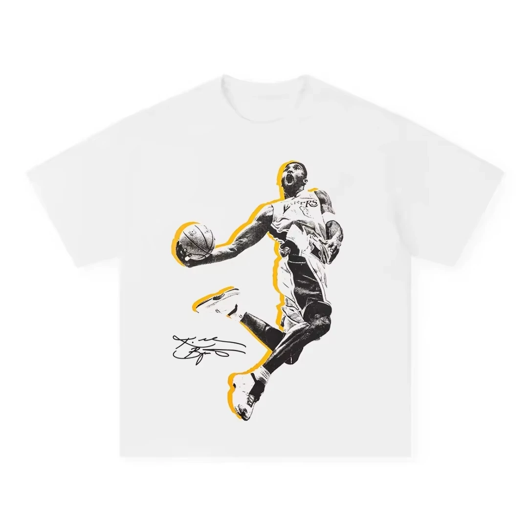 

Summer Cotton T-shirts Streetwear Basketball Kobe Bryant Graphics Printed Loose Oversized Women And Men Tees Tops T Shirt Unisex
