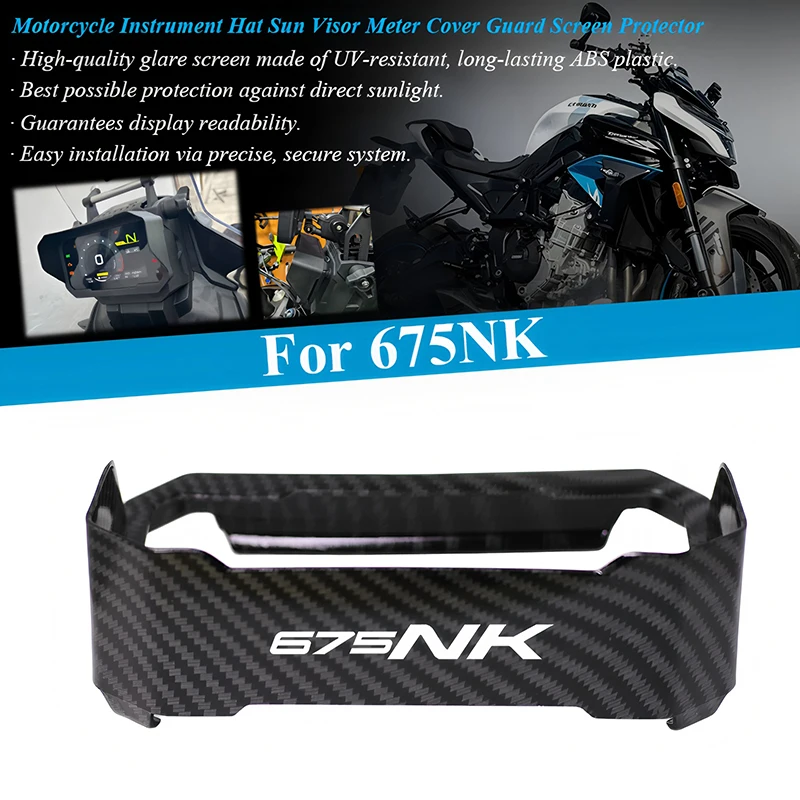 Para CFMOTO CF MOTO 675nk 675 NK 2024 2025 velocímetro película de protección contra rayaduras de pantalla cubierta de visera solar