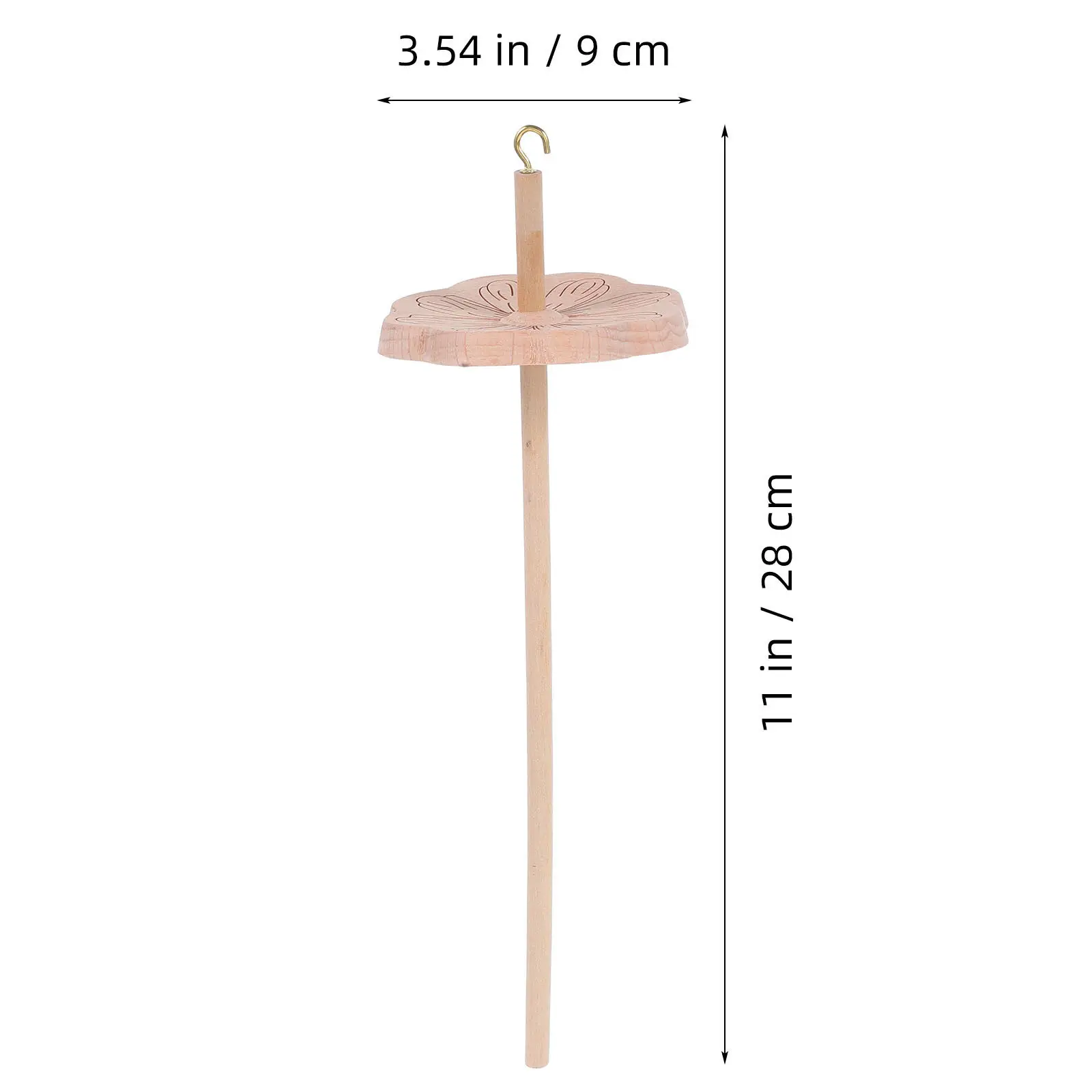 Wooden Yarn Spinning Wheel Part Hardwood Drop Spindle Top Thread Spinning Wheel Smooth Yarn Production Wool Spinner view 2