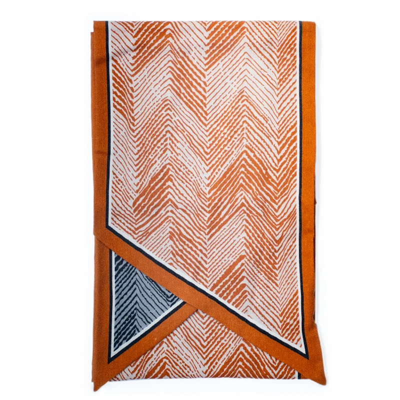 Multi Functional Women's Twill Printed Silk Scarf Ribbon, Scarf, Headband, Decorative Ribbon, Versatile Matching