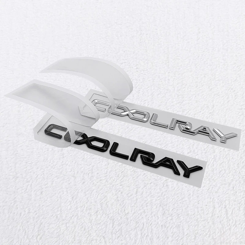 20x1.6 سنتيمتر ABS سيارة الخلفي الجذع تعديل ملصق ل جيلي Coolray شعار Binyue شخصية رسالة شارة الذيل الديكور