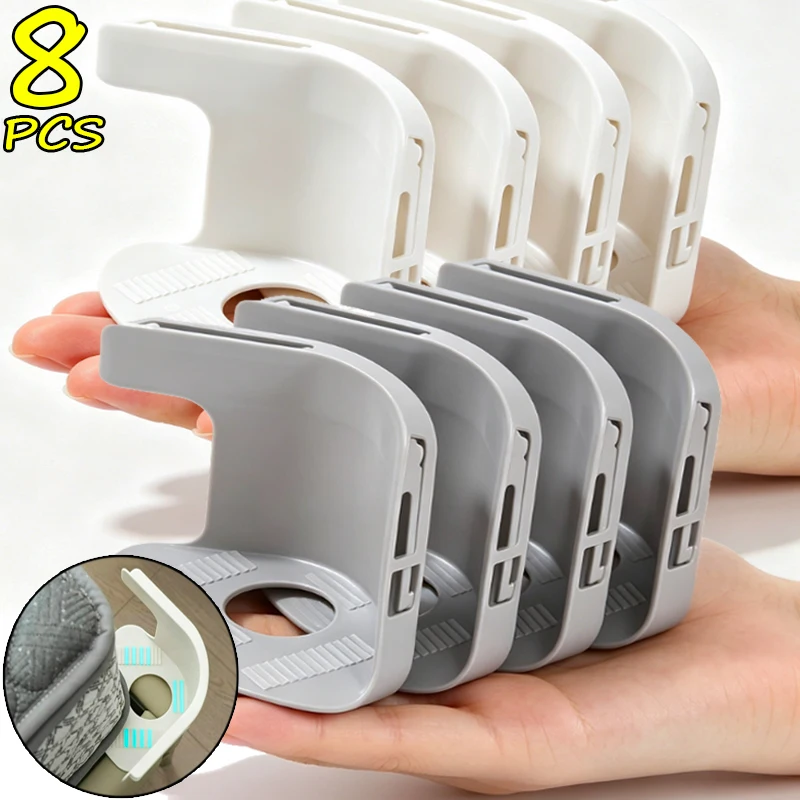 1/8pcs Bed Sheet Fixing Clip Invisible Bed Cover Fastener Quilt Sheet Straps Holder Clip Non-slip Fixing Device Bedsheet Clips