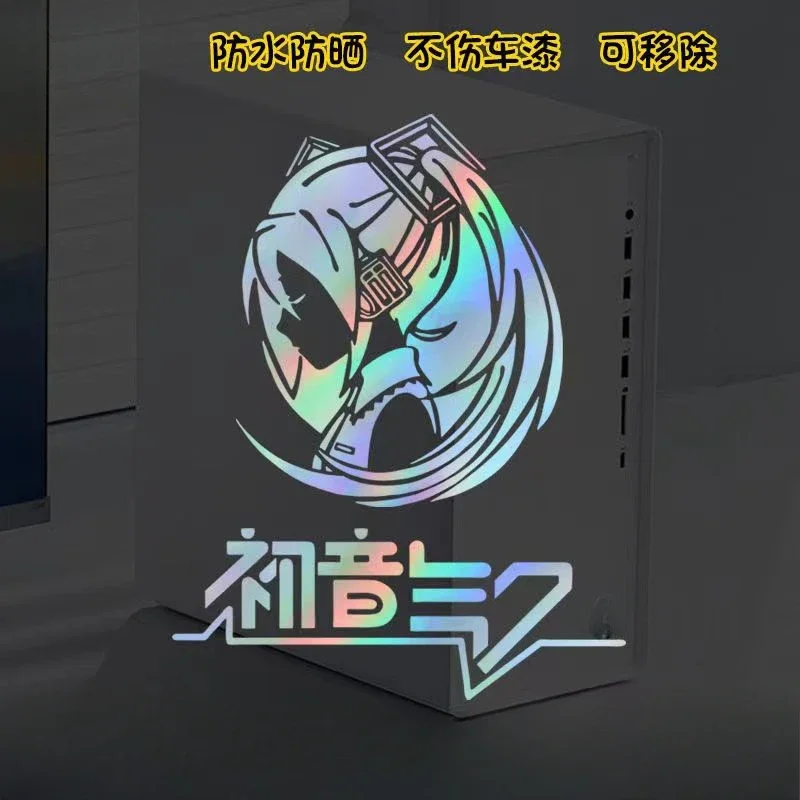 

Cute Hatsune Miku Anime Cartoon Personality Computer Case Notebook Case Fashion Sticker Car Creative PVC Waterproof Decoration