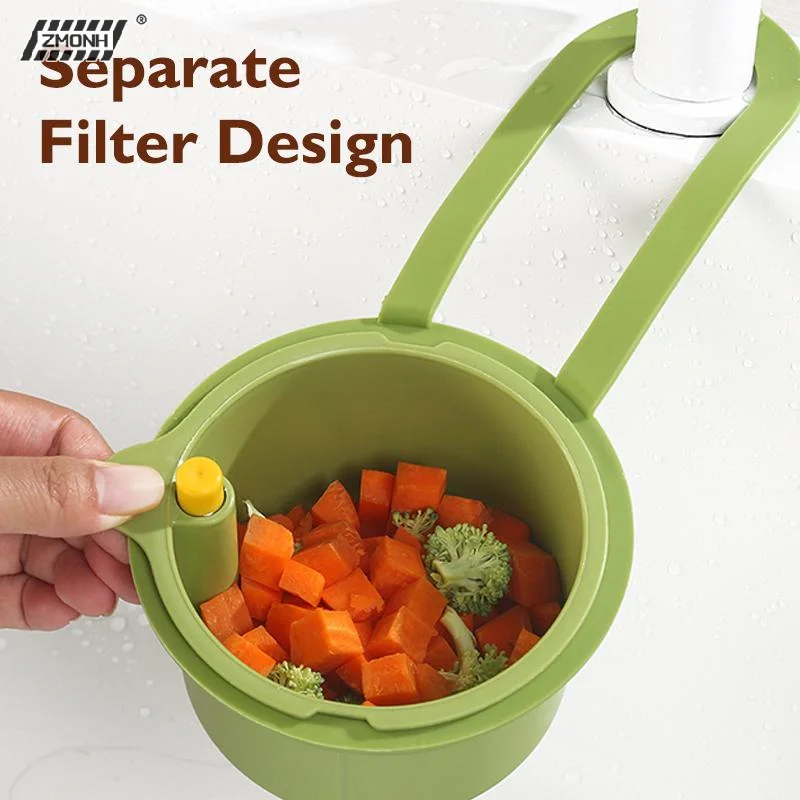

[H]Kitchen Sink Hanging Strainer Basket Detachable Openable Bottom Cover Kitchen Garbage Filter Quickly Drain Clean Rack