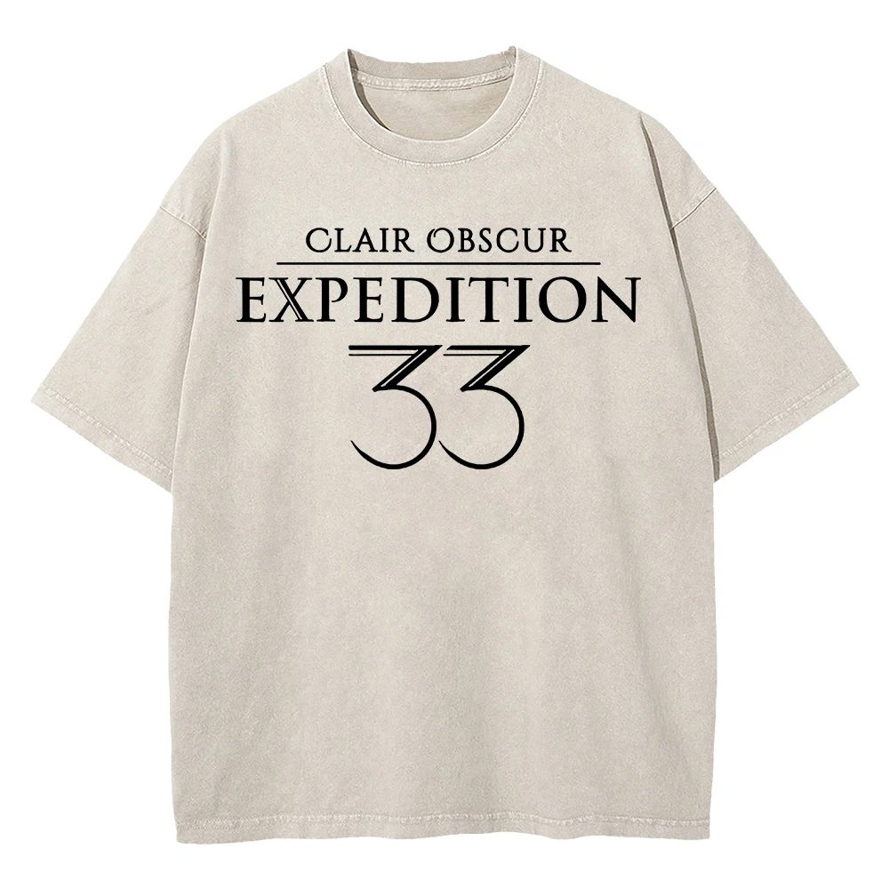 

Футболка унисекс из 100% хлопка, винтажная, с эффектом потертости, Clair Obscur Expedition 33, свободного кроя, с кислотной обработкой, Esquie Monoco Gustave Expedition 33