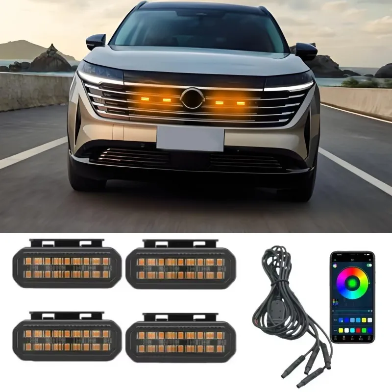 

LED Front Grille Light For NISSAN PATHFINDER Car Daytime Running Light Wheel Eyebrow Lamp 12V