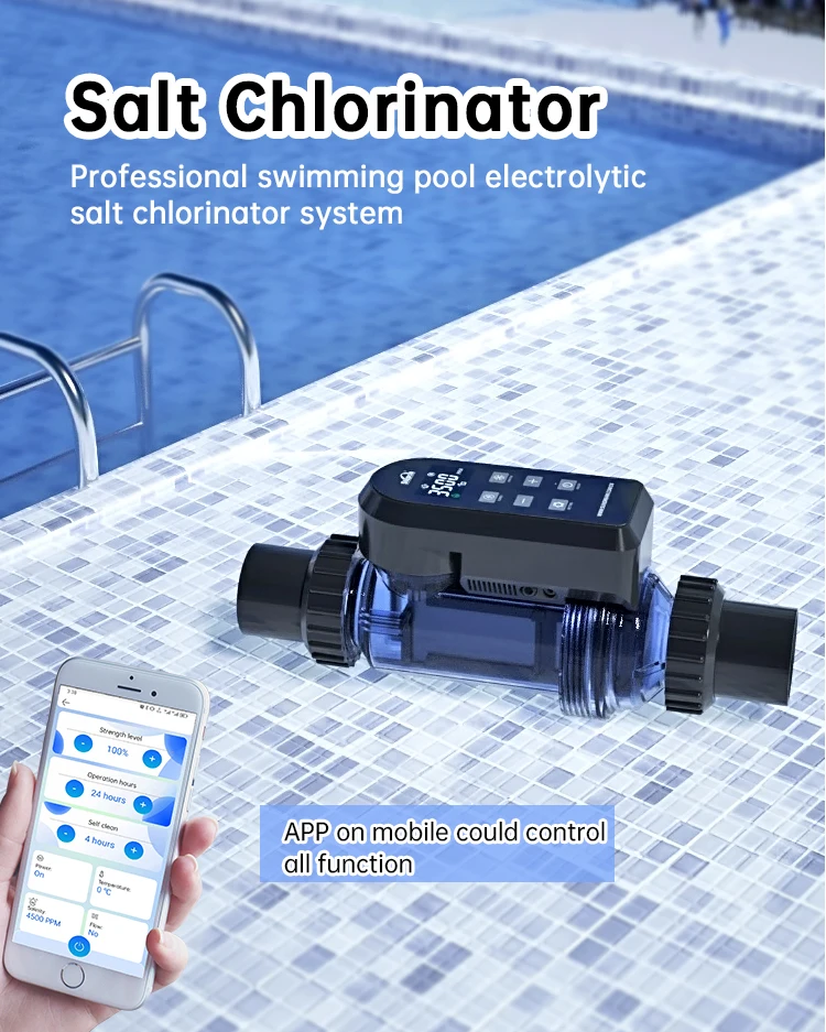 Stepon Manufacturer OEM ODM Pool Filters Accessories Chloride System Pool Electrolyzer Pool Chlorine WiFi APP Salt Chlorinator