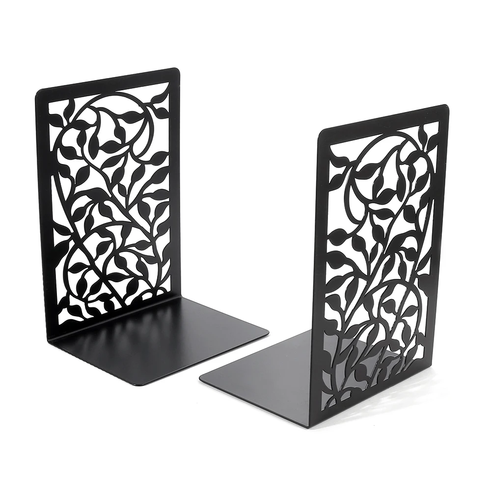 2Pcs Coil Around Treelike Desktop Bookends Gift for Book Lovers Office Desktop Home Bookends Iron Book Ends Office Supplies
