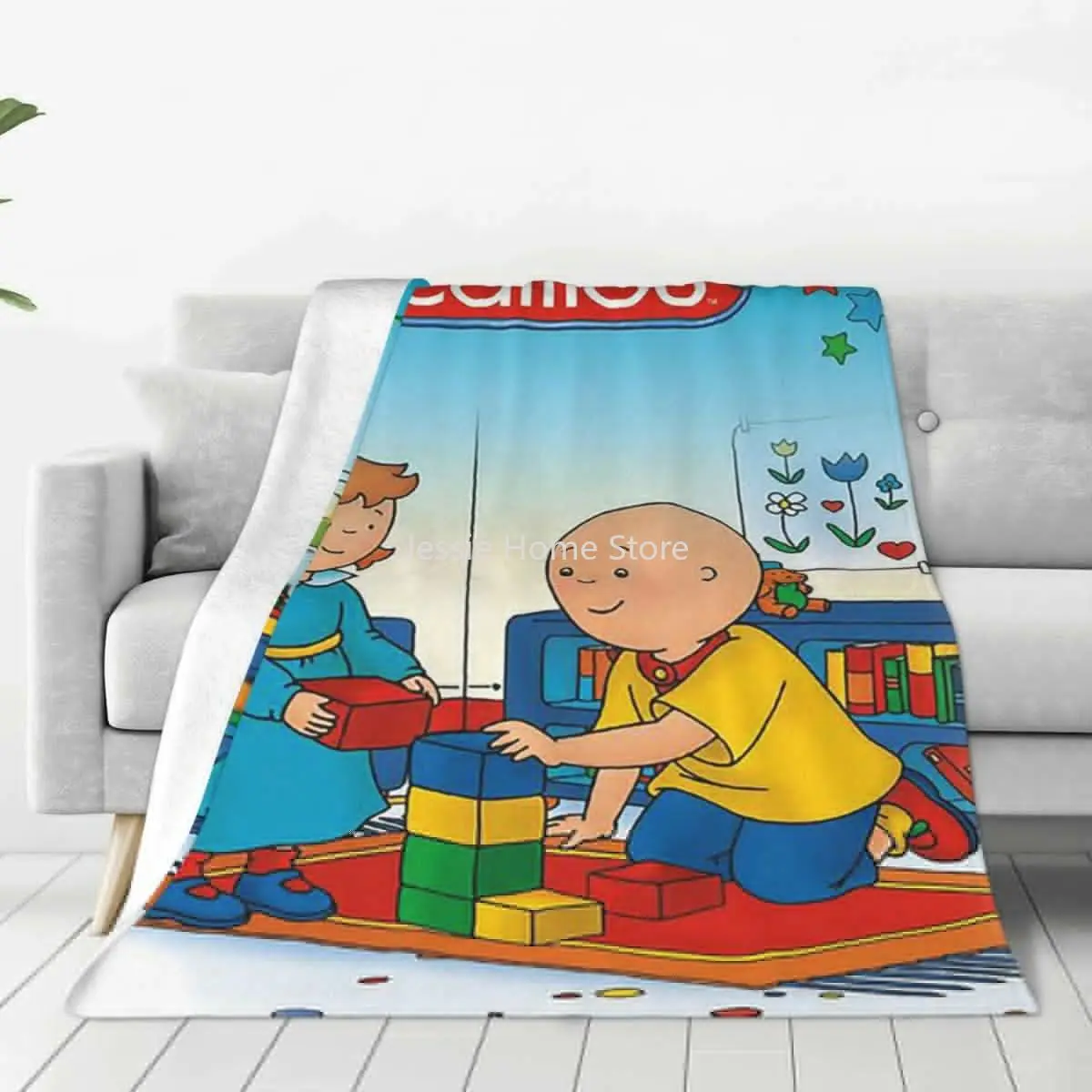 

Caillou Anime Cartoon Blankets Coral Fleece Plush Print Multi-function Super Warm Throw Blanket for Home Car Quilt