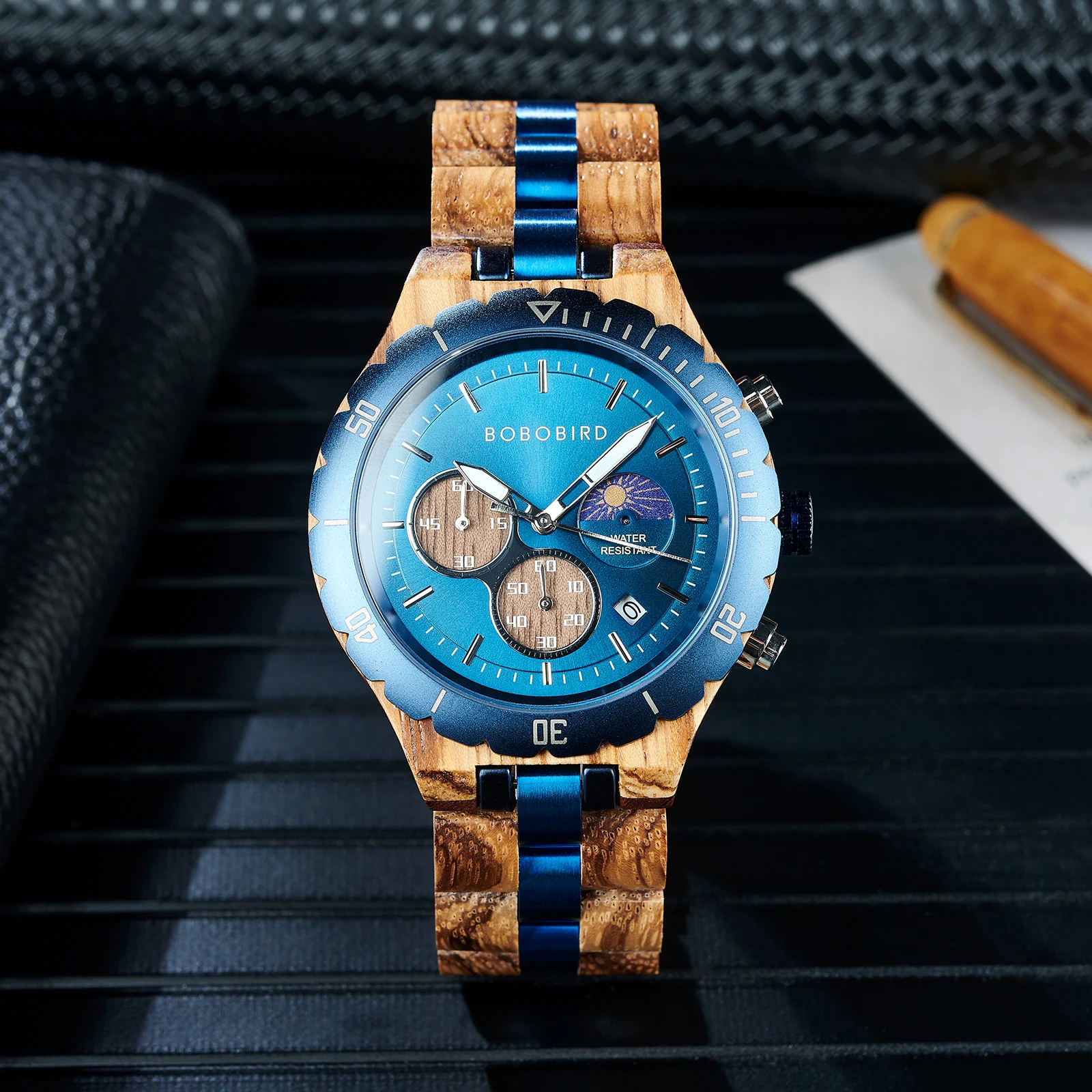 BOBO BIRD Men's Watches High-end Luxury Man Watch,Classic Function Chronograph Wooden Watches,Support OEM Dropshipping