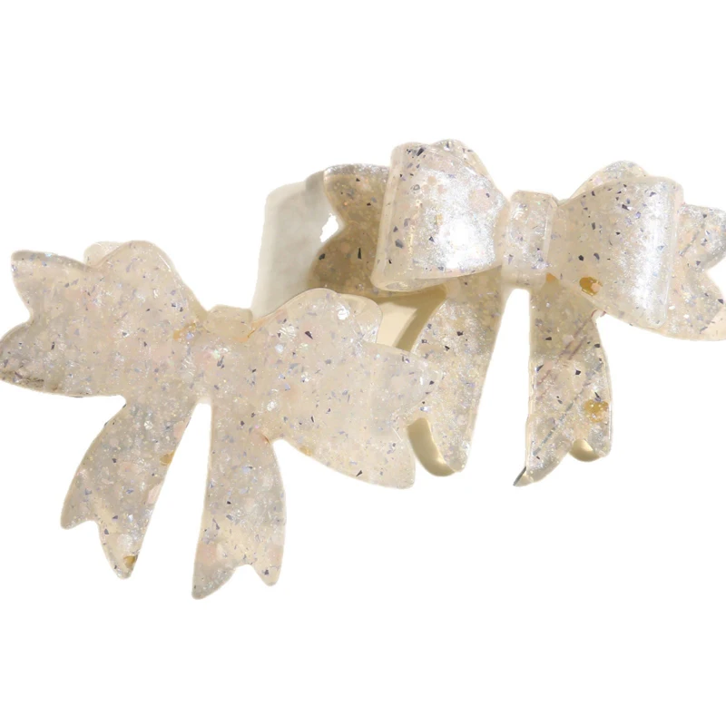 10PCS Kawaii Candy Colored Sequined Bow Accessory DIY Earrings Women's Headwear Shoe Flower Accessory Materials