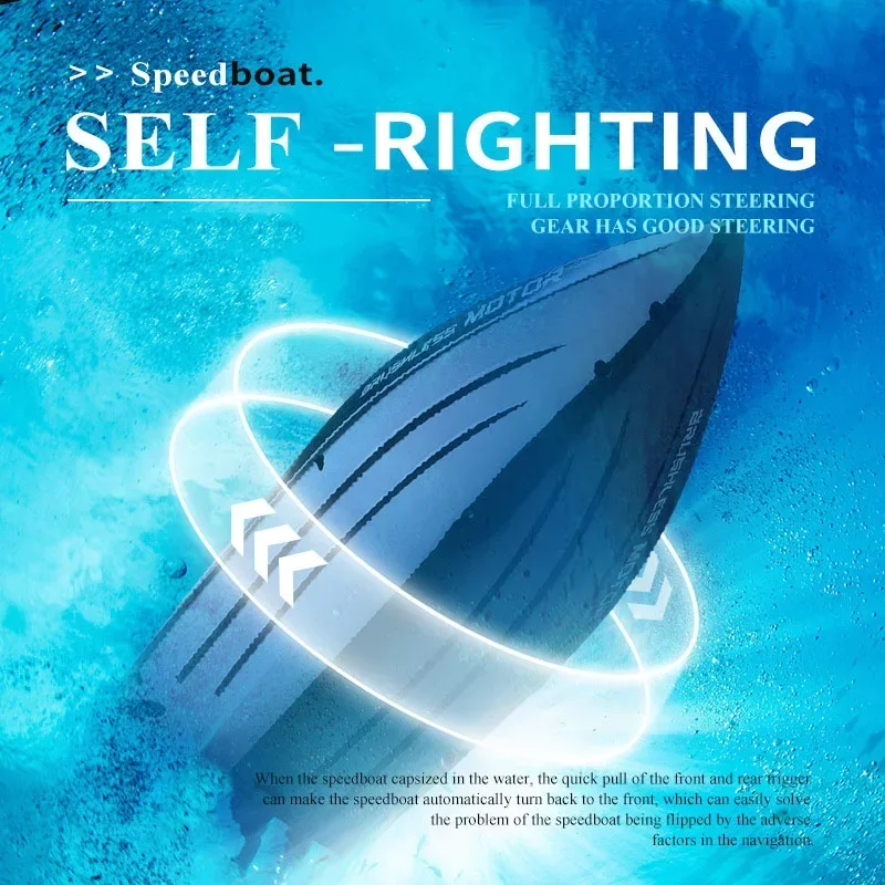 WL916 High Speed 55KM/H RC Racing Boat 2.4GHz Waterproof Remote Control Speedboat with Low Battery Alarm for Adults & Kids