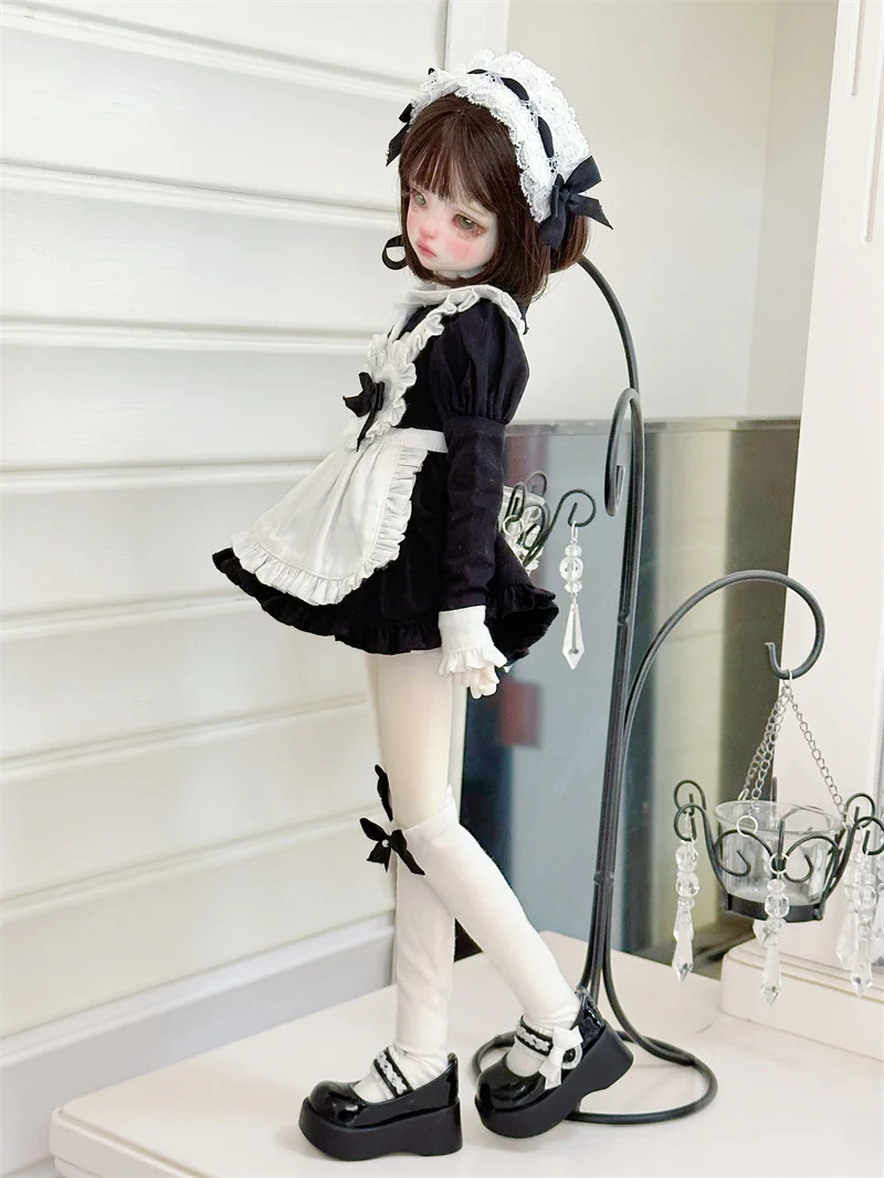 [Love Maid] 5-piece Set Short Skirt BJD Doll Dress Clothes Girls Cute 1/4 1/6 Multi-color Black Blue Pink Gifts Doll Accessories