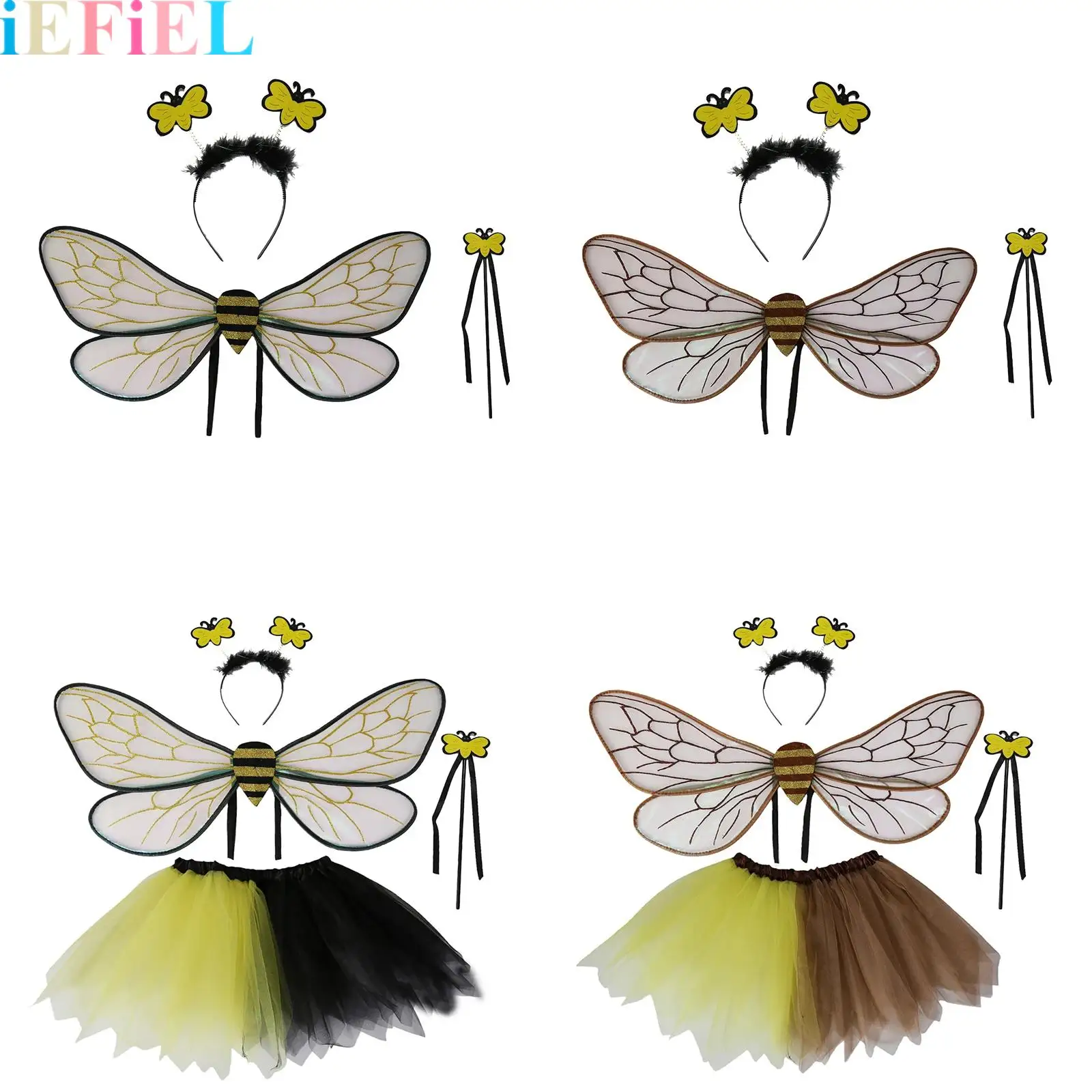

Kids And Adults Bee Wings Antenna Headband Cosplay Costume Accessories for Halloween Festivals Concerts Themed Events