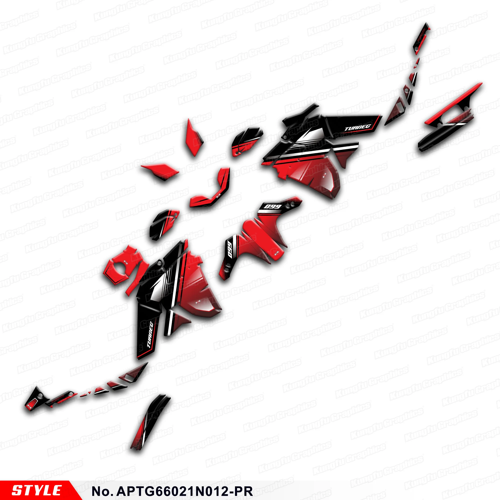 

JY RACING Adhesive Sticker Motorcycle Graphics for Aprilia Tuareg 660 2021 2022 2023, Decoration, APTG66021N012-PR