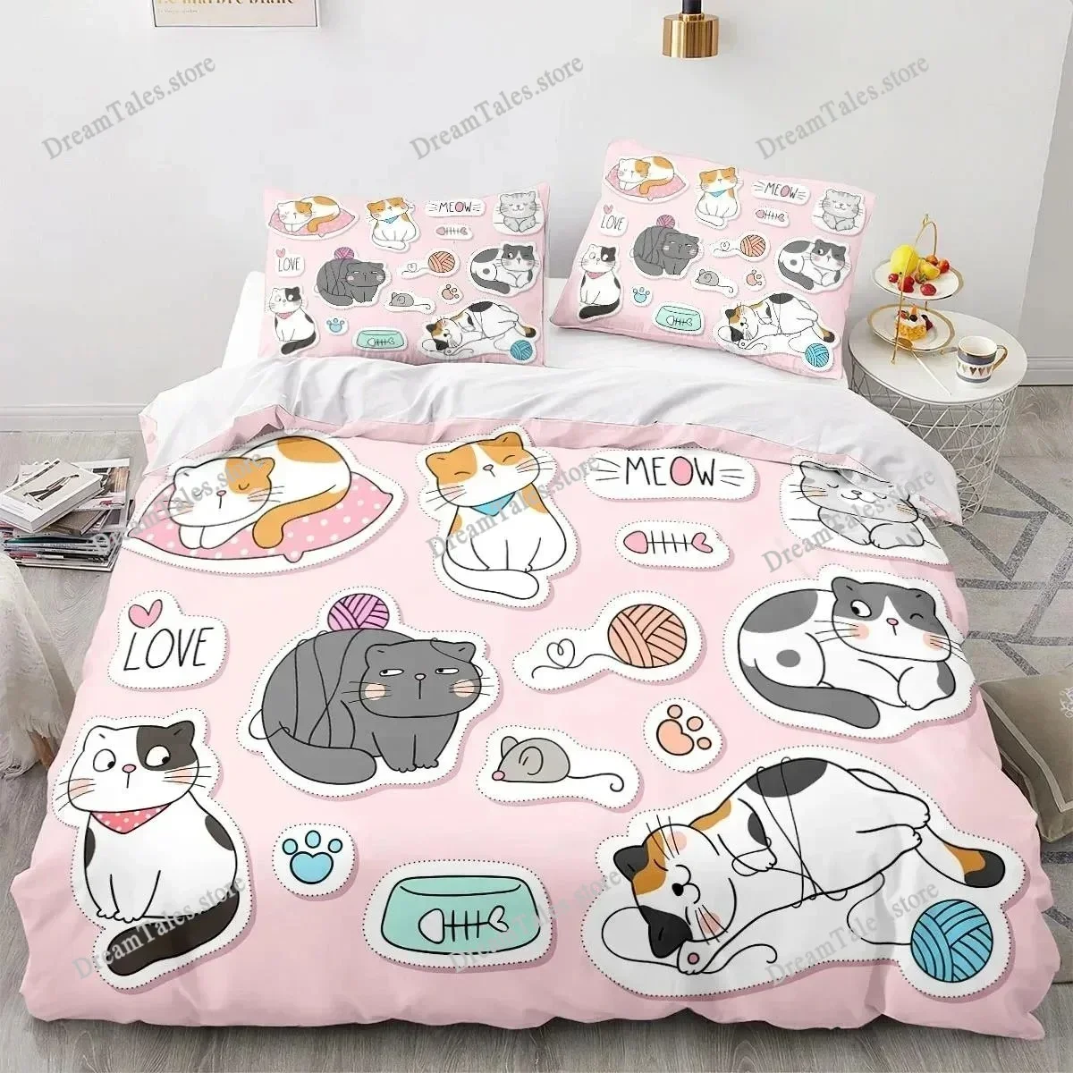 Duck Cute Duvet Cover Fluffy Hypoallergenic Bedding Set Teenager Boys Girls Microfibre  Bed Set  Room Decoration Bed Cov741