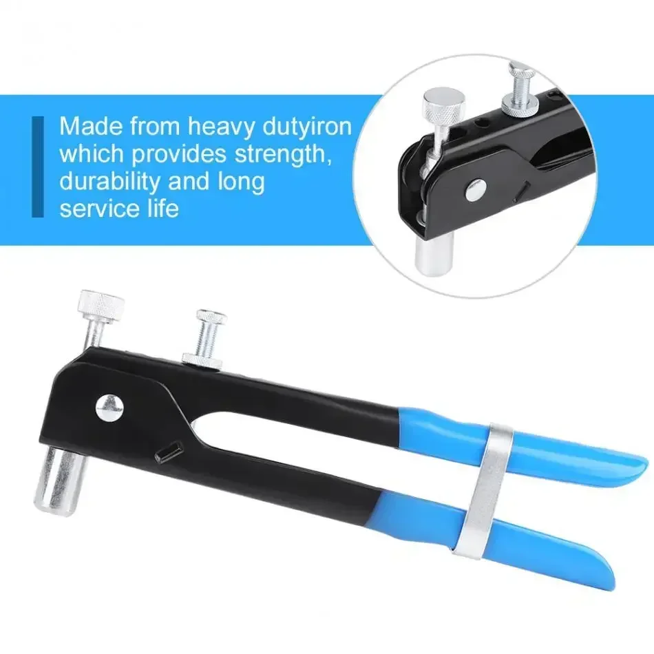 Pistola manuale con cappuccio per pistola Ram Set da 86 pezzi Set di dadi per rivetti da 106 pezzi Set di pistole per dadi manuali da 6,6 pollici