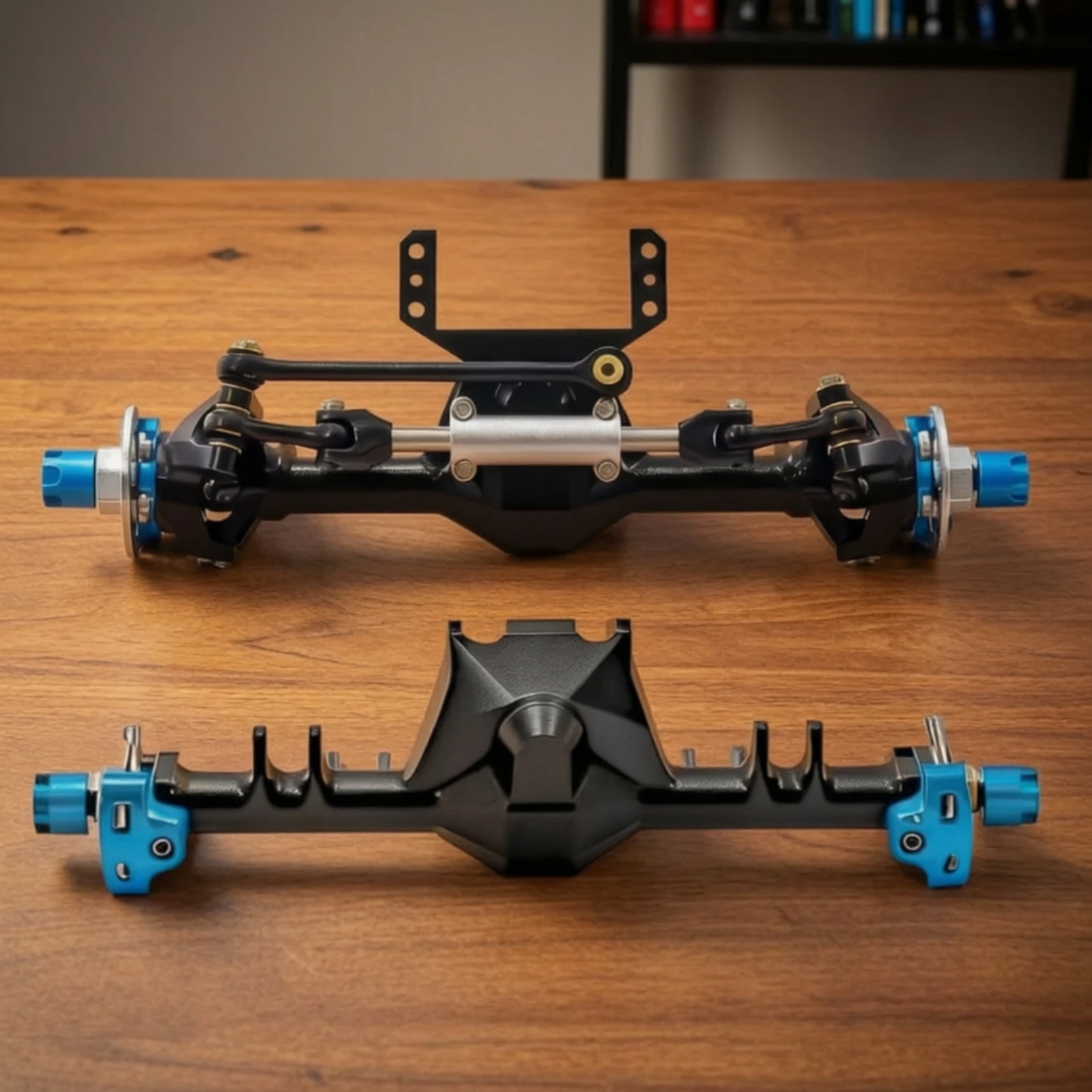 2 Pieces SCX24 Axle Assembly Aluminum Front and Rear Axle Set Crawler Axles Compact Hardware Stable for Hobbyists