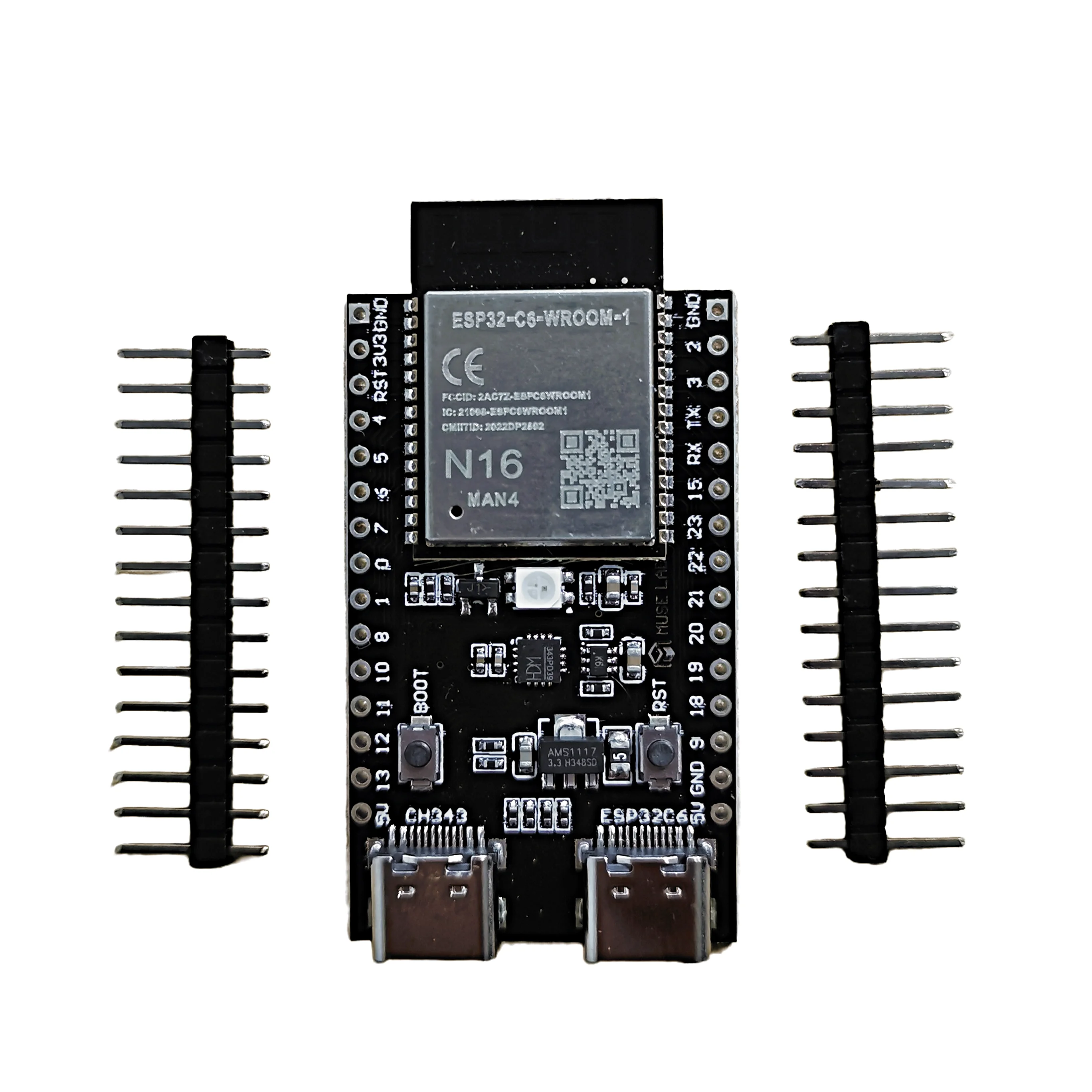 ESP32-C6 16MB Flash ESP32 WiFi+Bluetooth Internet Of Things ESP Development Board Core Board ESP32-C6-DevKit N16R2 For Arduino