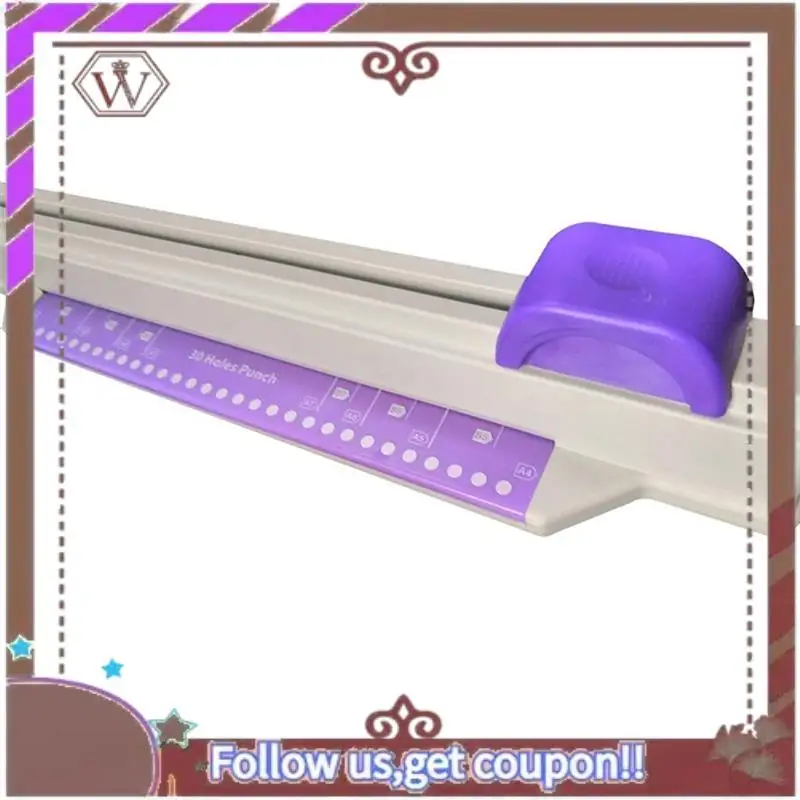 ABBG-30 Дырокол для бумаги, раздвижной светильник, дырокол для бумаги, 30 отверстий, A4 B5 A5 A7 B7 A6 B6, емкость 5 листов Дырокол для бумаги