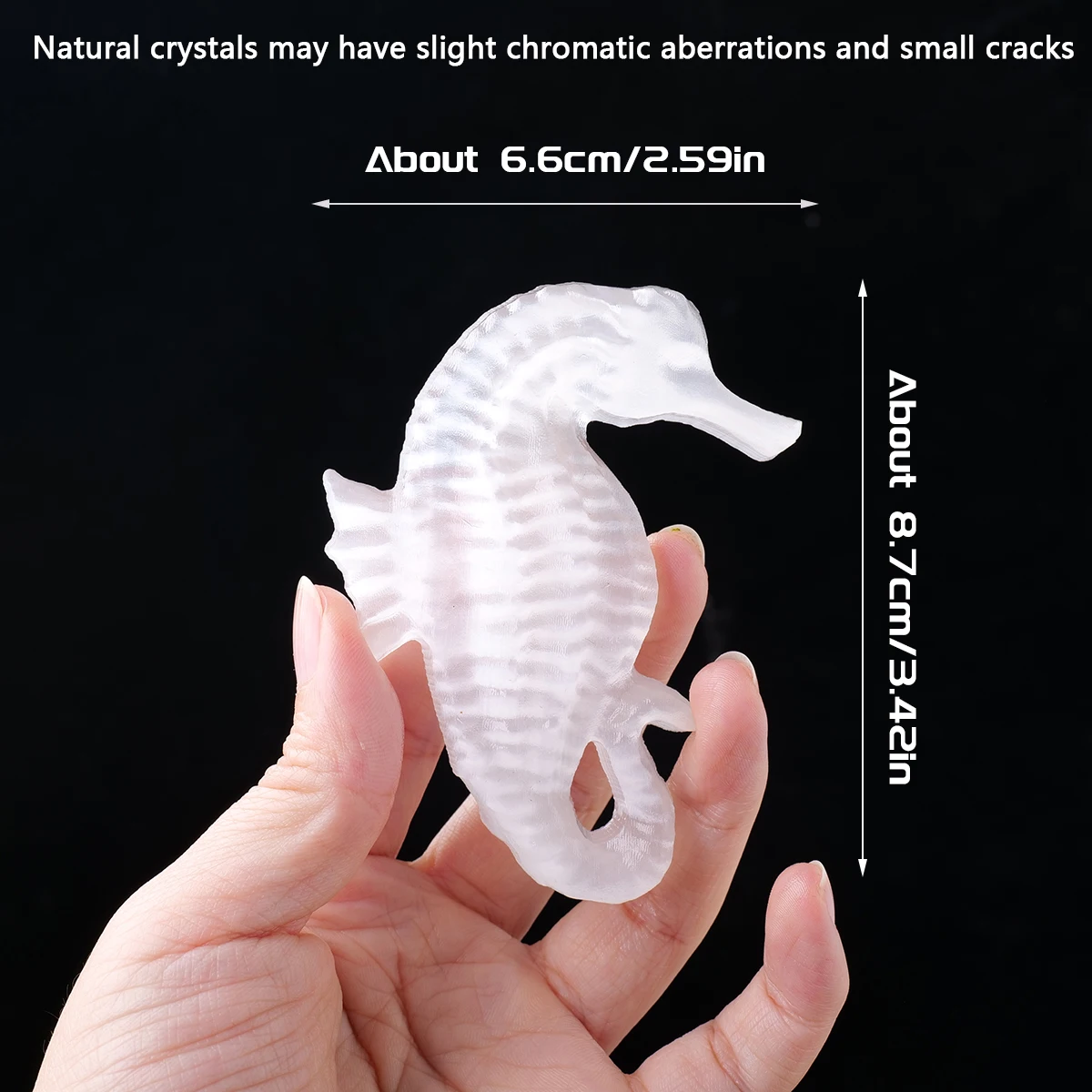 1PC Natural Crystal White Selenite Hippocampus Japonicus For Home Decoration,Ideal Choice For Gifts.Christmas Holiday Gifts