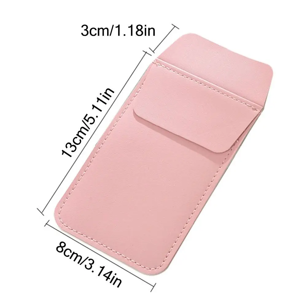 2 pçs material hospitalar de escritório portátil couro dupla camada caneta saco lápis caso à prova de vazamento caneta bolsa titular caneta bolso protetor