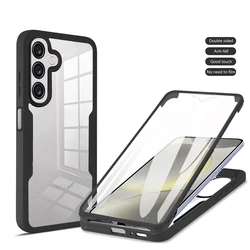 360 Full Body Transparent With Screen Protector Case For Samsung Galaxy A16 A15 A14 A13 A12 5G A05S A06 A04S A53 A54 A52 Cover