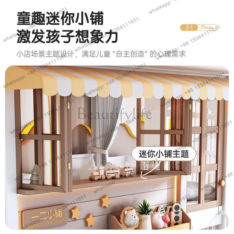 Solid wood high and low loft bed tree house mother up and down bunk bed