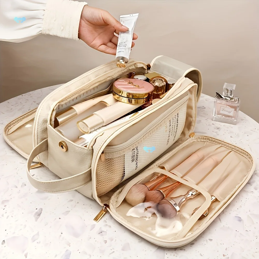 

Multifunctional Large Capacity Portable For Women Travel Makeup Bags Waterproof Travel Makeup Brush Toiletries Storage Bag