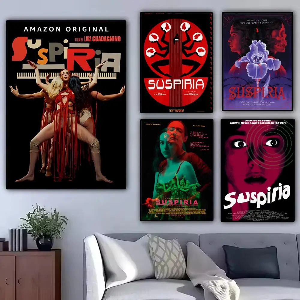 Horror Movies S-Suspiria Painting Calligraphy Modern Canvas Poster Wall Art Aesthetic Bedroom Decor for Cafe Home Gift