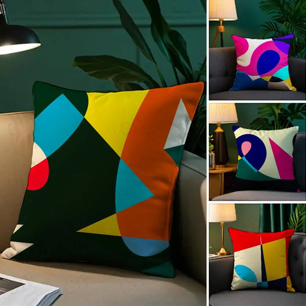 

Anime Abstract curve contrasting colors Pillow Case Custom Printed Brushed Fleece Pillow, Baby Skin-Touch, Eco-Friendly Dye-Subl