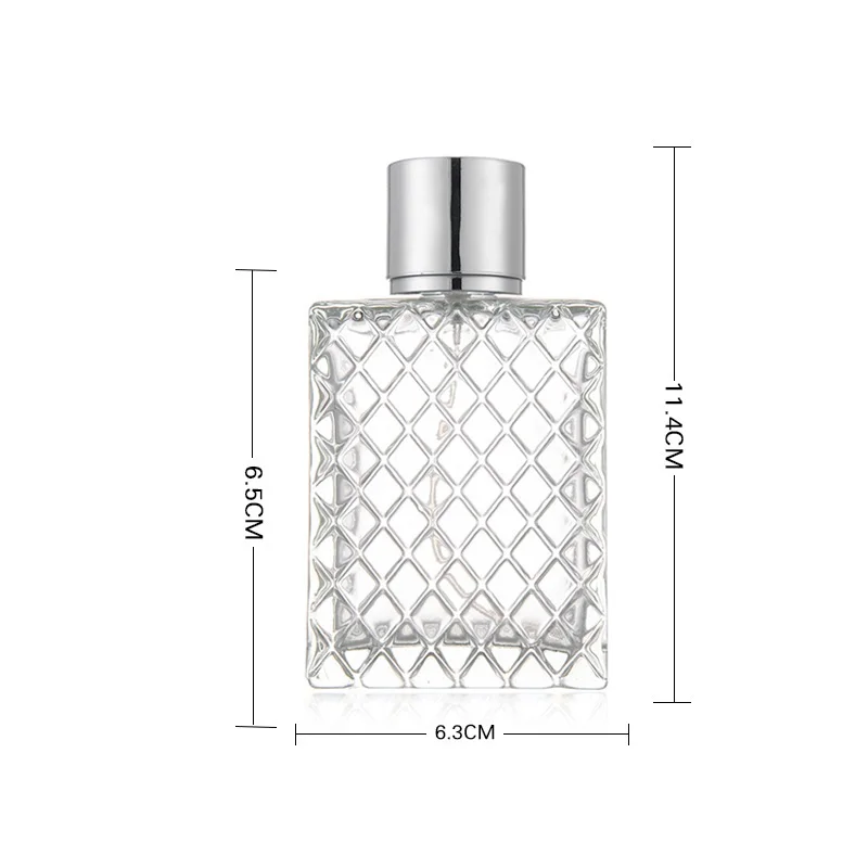 50Pcs 100ml 3.4 oz Refillable Spray Perfume Bottles Large Fine Mist Atomizer Empty Portabe Clear Glass Essential Oil  Packing