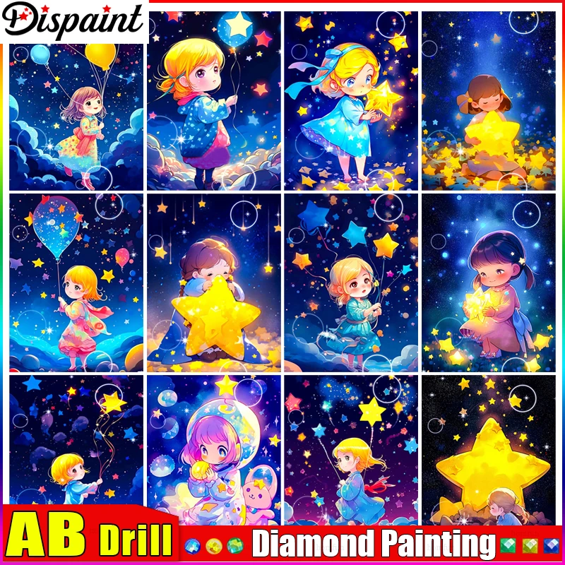 Dispaint AB Diamond Painting Full Square/Round Drill 5D DIY 