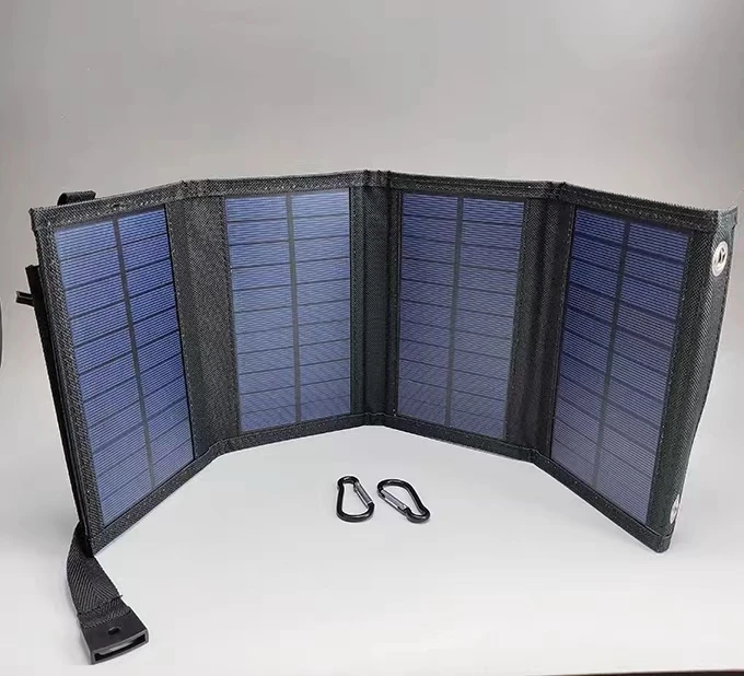 Painel fotovoltaico dobrável com carregador USB Mini painel solar detecta tensão de massa do telefone celular Mobil 3-5 horas totalmente carregado