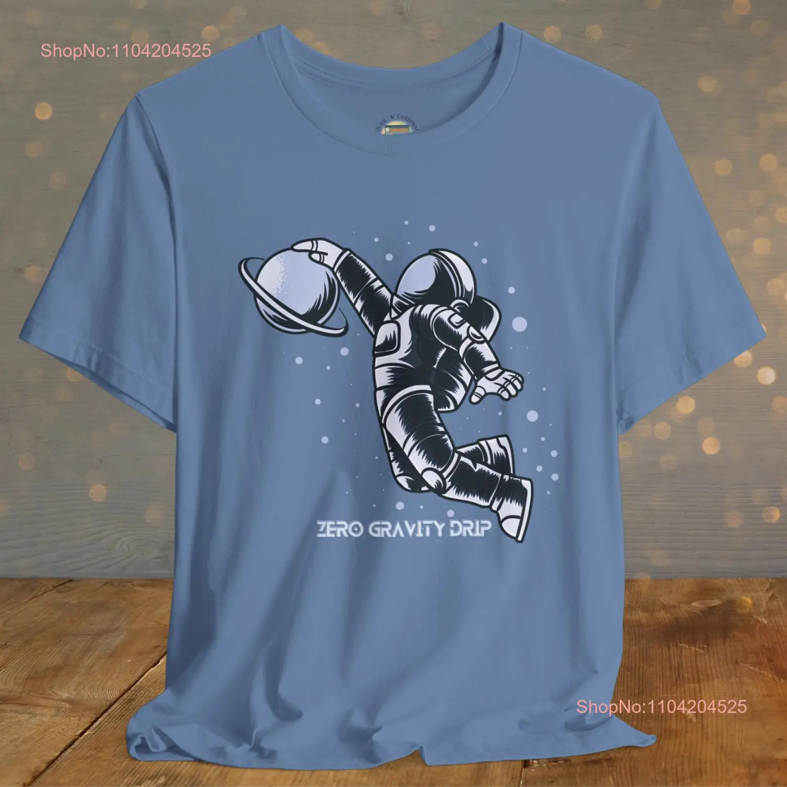 Zero Gravity Drip T Shirt Astronaut Jump Man Out of this World Style for Basketball Fans Outer Space Lovers Jammers