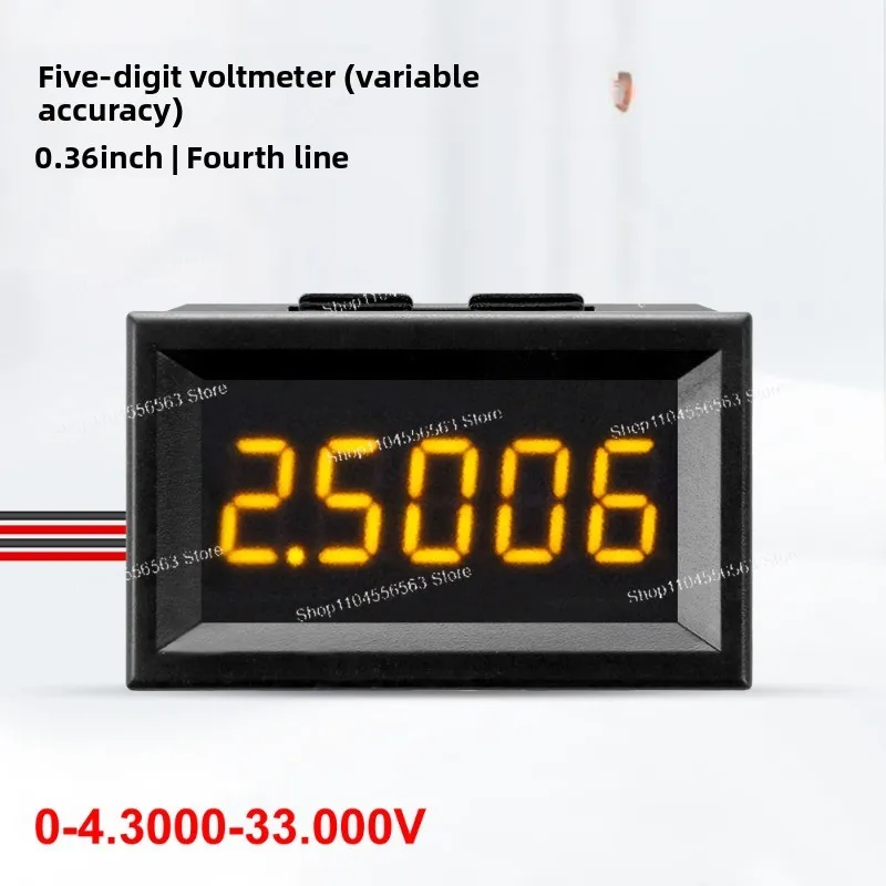 الفولتميتر الرقمي DC ذو 5 أرقام مكون من 5 أسلاك مقاس 0.36 بوصة - قياس دقة 0-33 فولت، خيارات عرض أحمر/أزرق/أخضر/أصفر #1