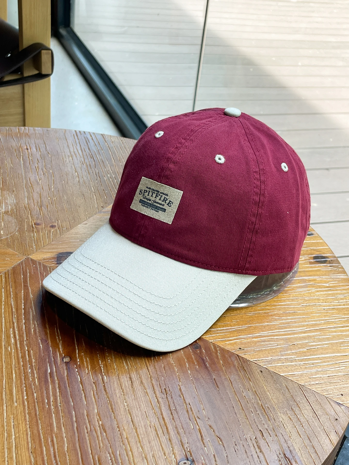 Retro letter color matching baseball cap spring and summer soft top couple model washed deep top cap men
