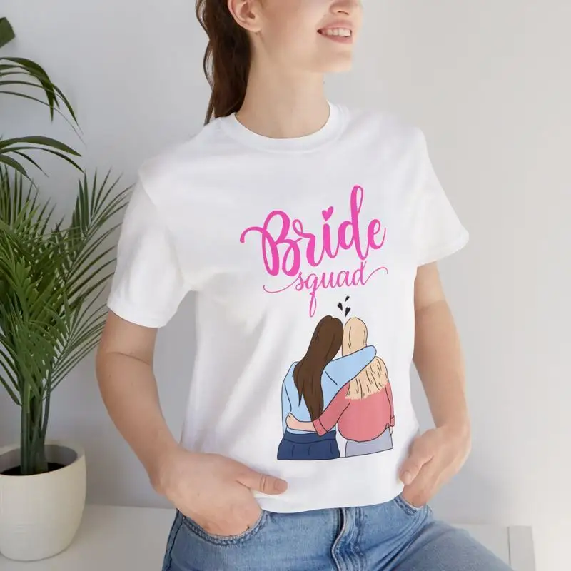Team Bride T Shirt Set For Jga Wedding Bridesmaids Bridal Party Unique Design Soft Cotton Fabric