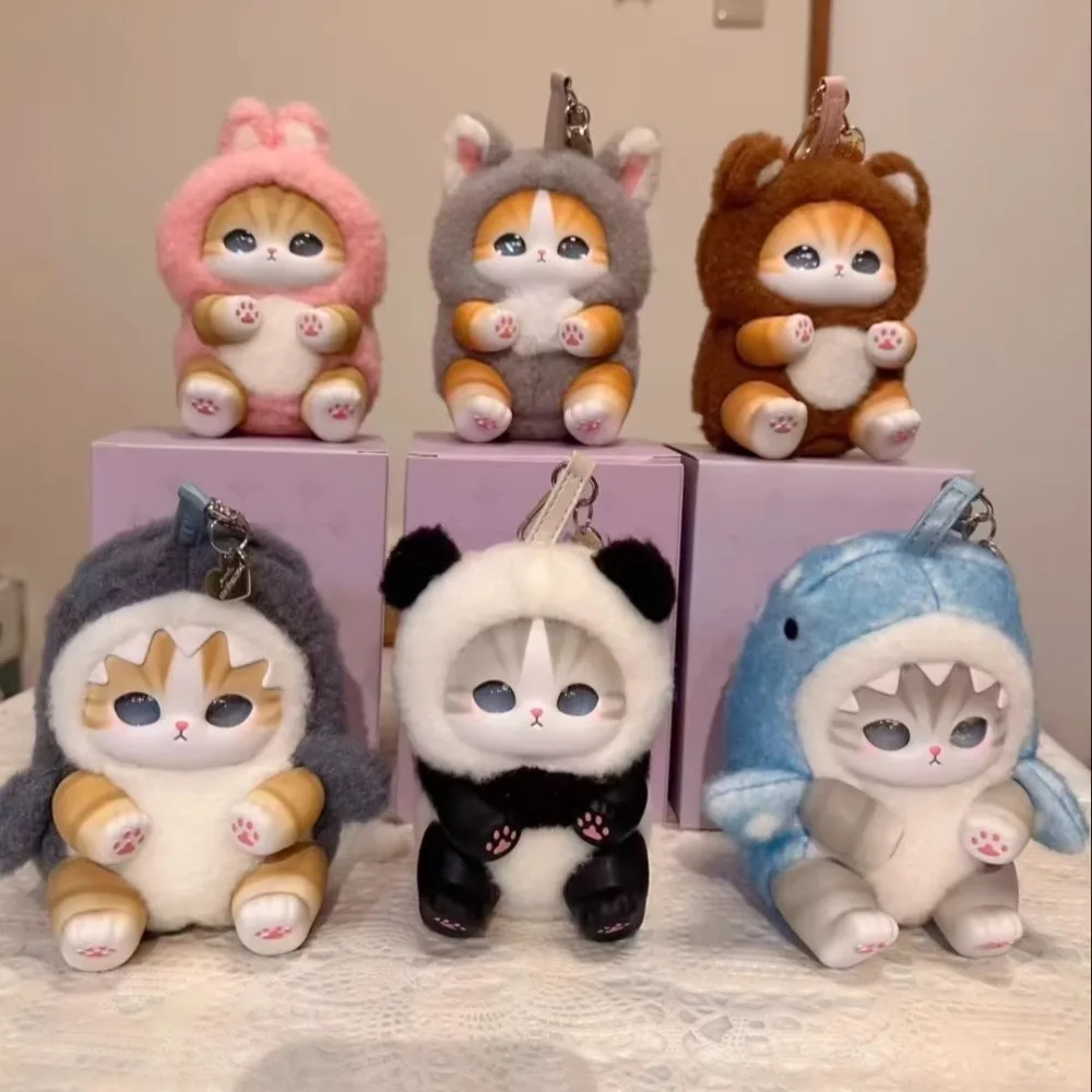 Mofusand Katze Sandy Glänzender Hai Harz-Plüsch-Taschenanhänger Überraschungs-Blindbox-Puppe Mädchen-Geburtstagsgeschenk Blind Bag Blind Box Figuren Spielzeug – Detail 1