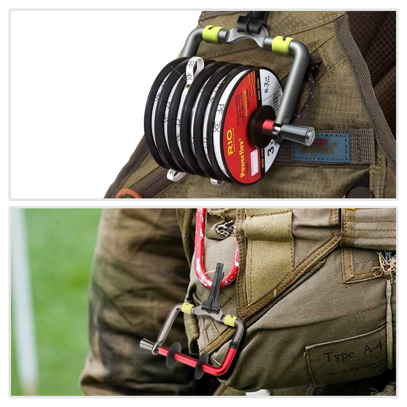 SANLIKE Fish Coil Support The Fishing Line Tippet Spool Is Inserted Into The Holder Fishing Line Can Be Conveniently Stored Tool