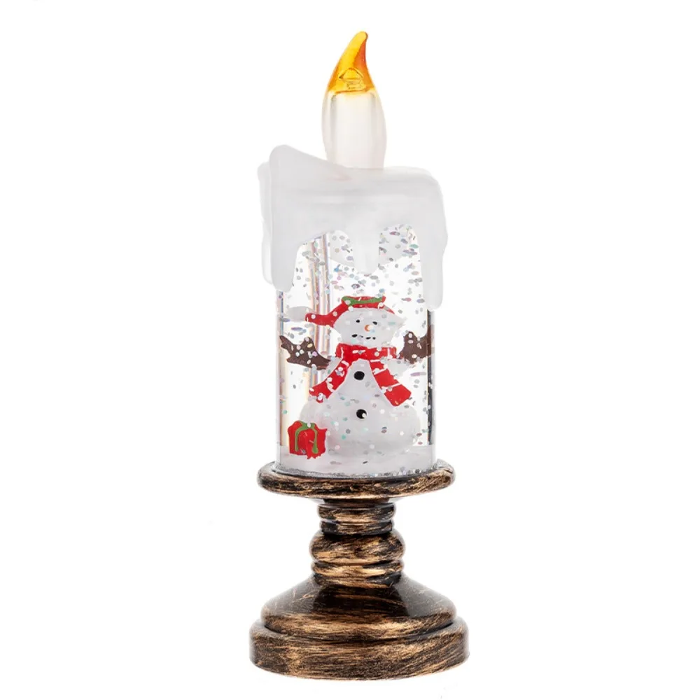 

Gifts Illuminated Christmas Lamps Santa Snowman Table Lamps Christmas Tree Creative Candle Candlestick Light Festival Favors