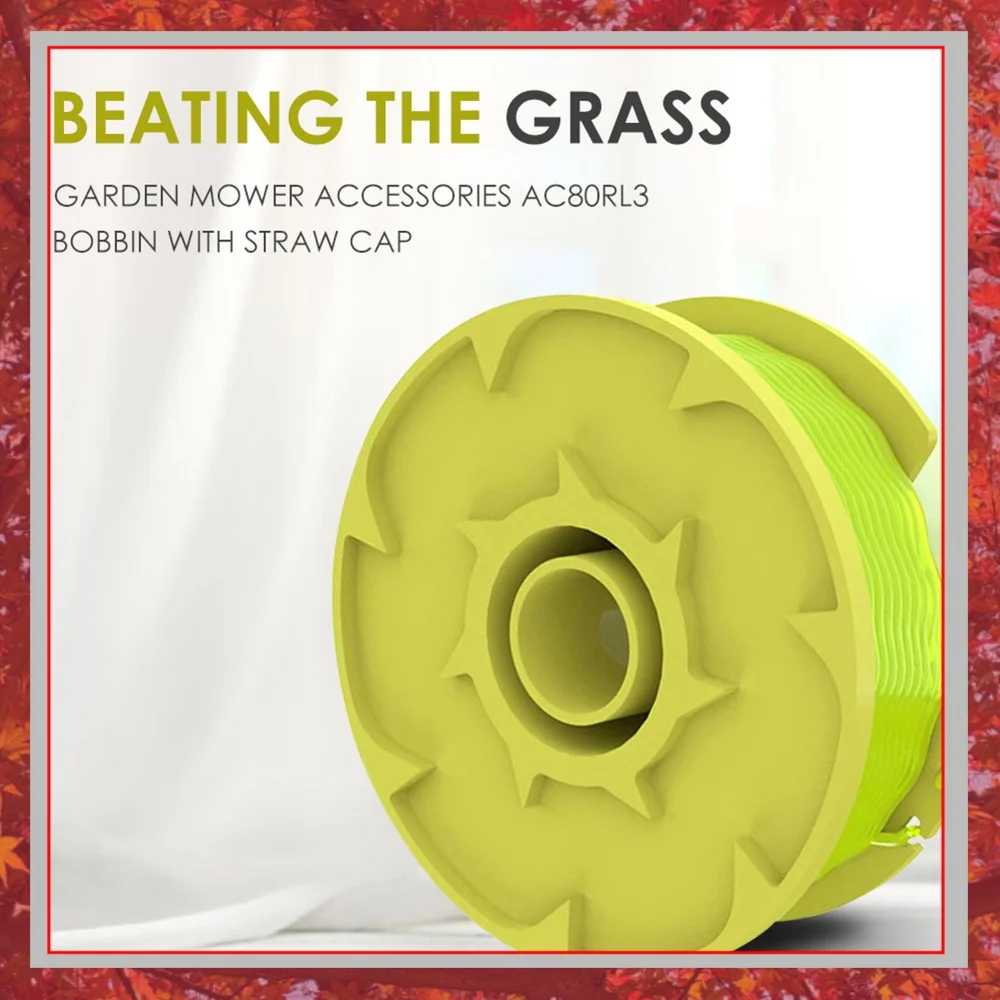 Lawn Mower Spools For RYOBI Lithiumion Lawnmower 0.080in Grass Trimmer Thread String for Ryobi 18V/24V/40V Cordless Trimmers