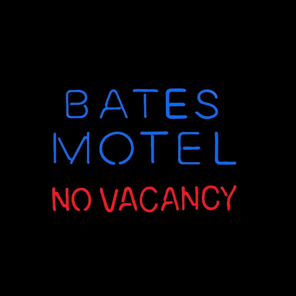 BATES MOTEL nie wakat Neon niestandardowe ręcznie prawdziwe szkło Tube Hotel Pub reklama dekoracji świetlny wyświetlacz lampy 17 "x 14"