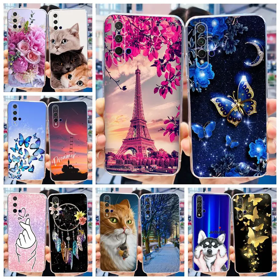 For Huawei Honor 20 Case YAL-L21 YAL-AL00 Luxury Painted Cover Soft Silicone Phone Case For Huawei Nova 5T Nova5T Honor20 Bumper